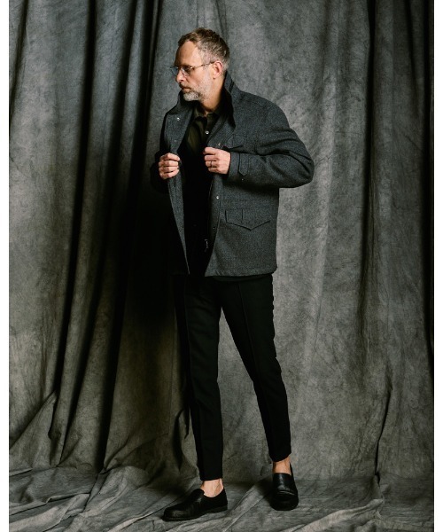 wjk（ダヴルジェイケイ）の「milled wool field jacket（ミリタリージャケット・メンズ・チャコールグレー/ブラック・SMALL/MEDIUM/LARGE/X-LARGE）」の16枚目の写真