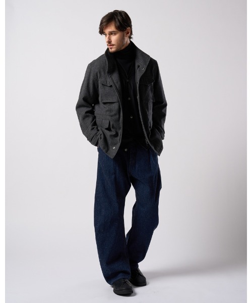 wjk（ダヴルジェイケイ）の「milled wool field jacket（ミリタリージャケット・メンズ・チャコールグレー/ブラック・SMALL/MEDIUM/LARGE/X-LARGE）」の20枚目の写真