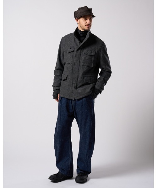 wjk（ダヴルジェイケイ）の「milled wool field jacket（ミリタリージャケット・メンズ・チャコールグレー/ブラック・SMALL/MEDIUM/LARGE/X-LARGE）」の21枚目の写真
