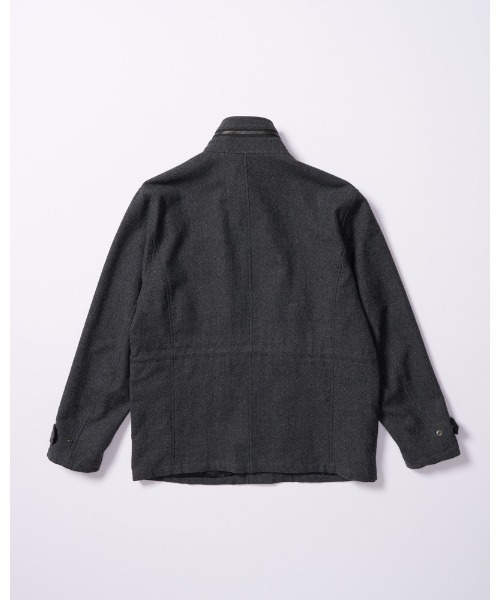 wjk（ダヴルジェイケイ）の「milled wool field jacket（ミリタリージャケット・メンズ・チャコールグレー/ブラック・SMALL/MEDIUM/LARGE/X-LARGE）」の4枚目の写真