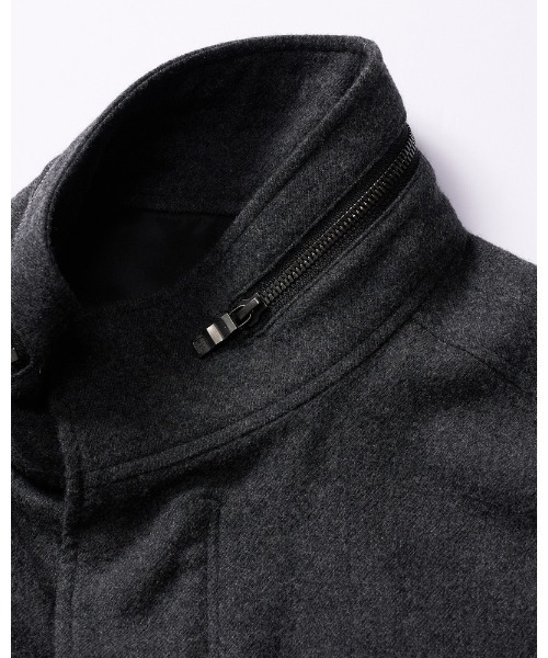 wjk（ダヴルジェイケイ）の「milled wool field jacket（ミリタリージャケット・メンズ・チャコールグレー/ブラック・SMALL/MEDIUM/LARGE/X-LARGE）」の22枚目の写真