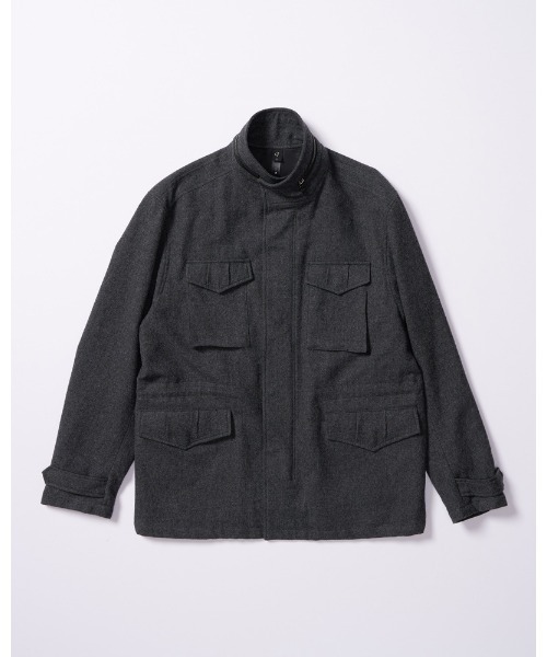 wjk（ダヴルジェイケイ）の「milled wool field jacket（ミリタリージャケット・メンズ・チャコールグレー/ブラック・SMALL/MEDIUM/LARGE/X-LARGE）」の3枚目の写真