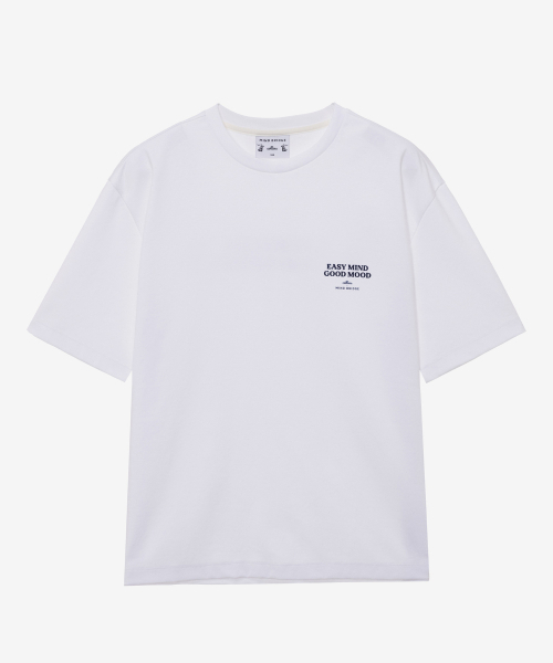 MINDBRIDGE（マインドブリッジ）の「[コリンズ]スーピマ_バックポイントセミオーバーティーシャツ - 3color（Tシャツ/カットソー・メンズ・ミント/オフホワイト/ブラック・95/100/105/110）」の5枚目の写真