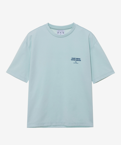 MINDBRIDGE（マインドブリッジ）の「[コリンズ]スーピマ_バックポイントセミオーバーティーシャツ - 3color（Tシャツ/カットソー・メンズ・ミント/オフホワイト/ブラック・95/100/105/110）」の7枚目の写真