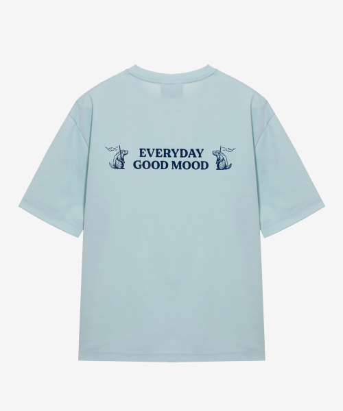 MINDBRIDGE（マインドブリッジ）の「[コリンズ]スーピマ_バックポイントセミオーバーティーシャツ - 3color（Tシャツ/カットソー・メンズ・ミント/オフホワイト/ブラック・95/100/105/110）」の8枚目の写真