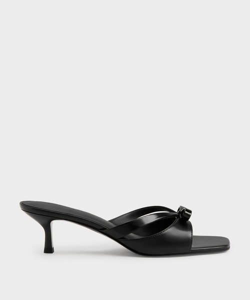 CHARLES & KEITH(チャールズ & キース)の「Kaleen カリーン キトゥンヒールミュール(サンダル・レディース・レッド/ブラック・23cm/22.5cm/25cm/24.5cm/23.5cm)」の4枚目の写真