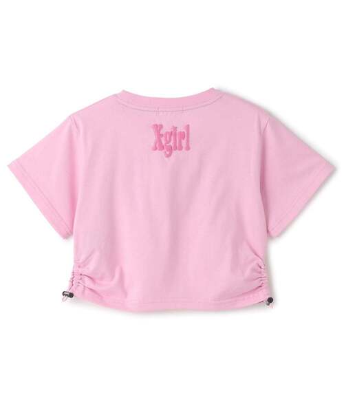 接触冷感】発泡ハートロゴプリント シャーリング半袖Tシャツ（Tシャツ