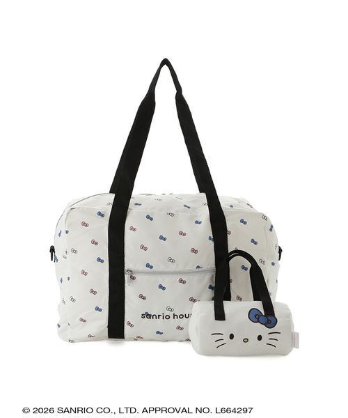 sanrio house(サンリオハウス)の「ハローキティ キャリーオンボストンバッグ(ボストンバッグ・レディース・ホワイト/ブラック・F)」の3枚目の写真