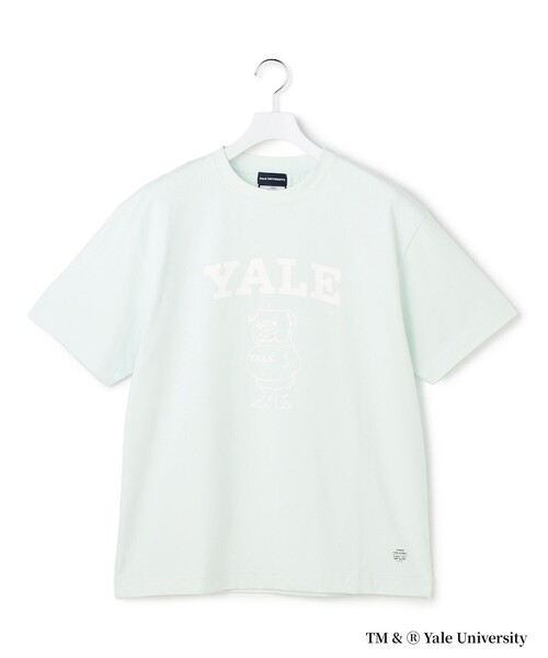 J.PRESS YORK STREET（ジェイプレスヨークストリート）の「【YALE別注】【UNISEX】ブルドッグ プリント Tシャツ（Tシャツ/カットソー・メンズ・ブラック系/ホワイト系/ライトグリーン系・SMALL/LARGE/MEDIUM）」の3枚目の写真