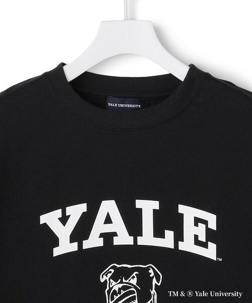 J.PRESS YORK STREET（ジェイプレスヨークストリート）の「【YALE別注】【UNISEX】ブルドッグ プリント Tシャツ（Tシャツ/カットソー・メンズ・ブラック系/ホワイト系/ライトグリーン系・SMALL/LARGE/MEDIUM）」の9枚目の写真