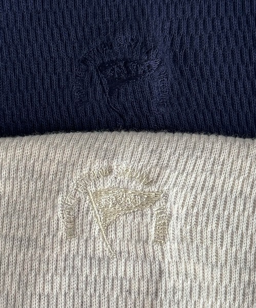CANAL JEAN（キャナルジーン）の「FAITH MILLS CORP　サーマルヘンリープルオーバー（Tシャツ/カットソー・レディース・オートミール/ネイビー・MEDIUM）」の19枚目の写真