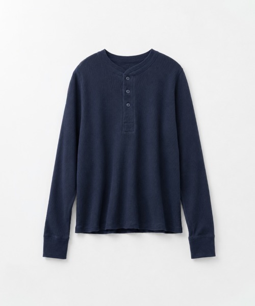CANAL JEAN（キャナルジーン）の「FAITH MILLS CORP　サーマルヘンリープルオーバー（Tシャツ/カットソー・レディース・オートミール/ネイビー・MEDIUM）」の21枚目の写真