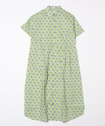花柄レギュラーカラーシャツワンピース