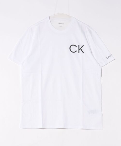 Calvin Klein(カルバン・クライン)の「Calvin klein ロゴTシャツ(Tシャツ/カットソー・メンズ・ホワイト/ブラック・LARGE/MEDIUM/X-LARGE)」の1枚目の写真