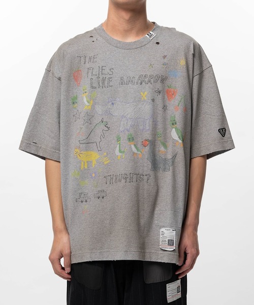 Maison MIHARA YASUHIRO(メゾンミハラヤスヒロ)の「【MIHARAYASUHIRO/ミハラヤスヒロ】Kids Doodle Printed T-shirt / KIDS DOODLE TEE(Tシャツ/カットソー・メンズ・ホワイト/ブラック/グレー・44/48/46)」の1枚目の写真