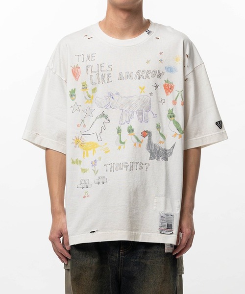 Maison MIHARA YASUHIRO(メゾンミハラヤスヒロ)の「【MIHARAYASUHIRO/ミハラヤスヒロ】Kids Doodle Printed T-shirt / KIDS DOODLE TEE(Tシャツ/カットソー・メンズ・ホワイト/ブラック/グレー・44/48/46)」の2枚目の写真