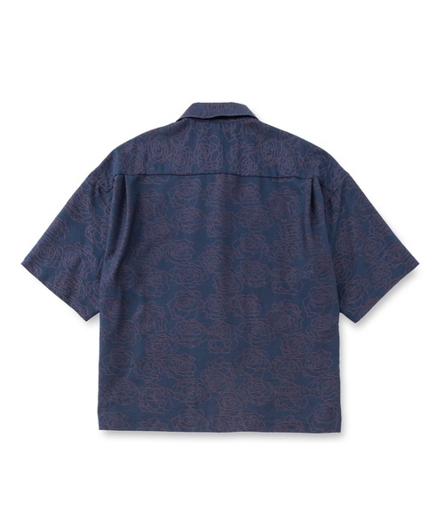 CALEE（キャリー）の「5 LENGHT ROSE PATTERN JACQUARD SH（シャツ/ブラウス・メンズ・ネイビー・X-LARGE/LARGE/MEDIUM）」の3枚目の写真