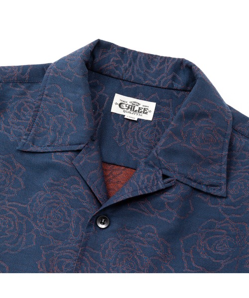 CALEE（キャリー）の「5 LENGHT ROSE PATTERN JACQUARD SH（シャツ/ブラウス・メンズ・ネイビー・X-LARGE/LARGE/MEDIUM）」の4枚目の写真