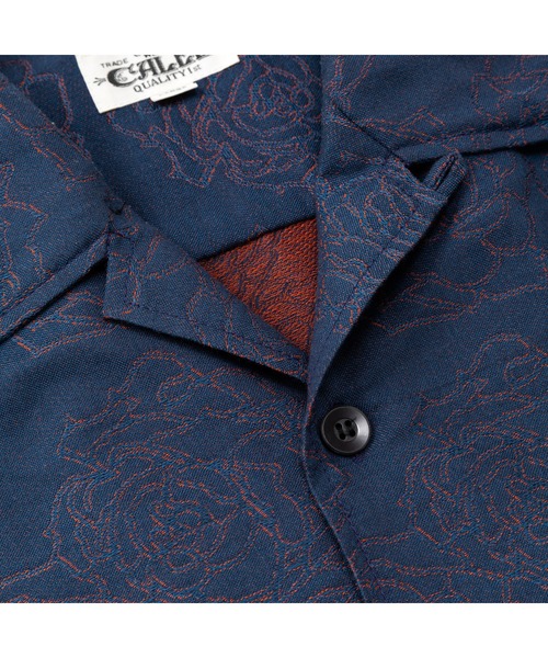 CALEE（キャリー）の「5 LENGHT ROSE PATTERN JACQUARD SH（シャツ/ブラウス・メンズ・ネイビー・X-LARGE/LARGE/MEDIUM）」の5枚目の写真