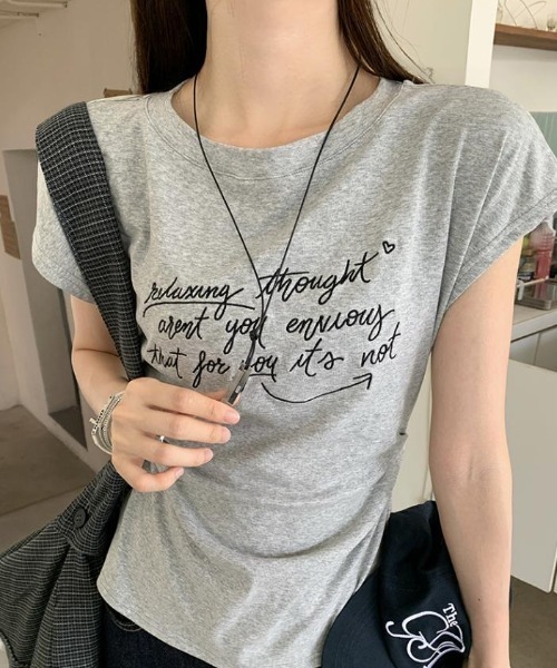 semplice（センプリチェ）の「Ｔシャツ【韓国ファッション】（Tシャツ/カットソー・レディース・グレー・XL/L/M/S）」の5枚目の写真