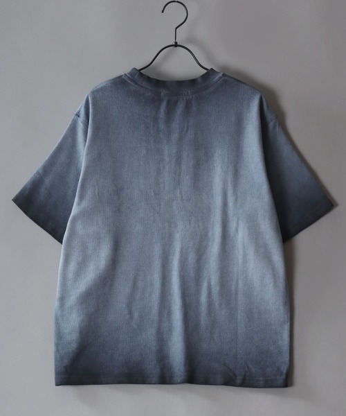 SITRY（シトリー）の「Spray coating Teleco T-Shirt/グランジ スプレー加工 ショート丈 テレコ 半袖Tシャツ レディース メンズ（Tシャツ/カットソー・メンズ・チャコール/ピンク/ホワイト・L/M）」の7枚目の写真