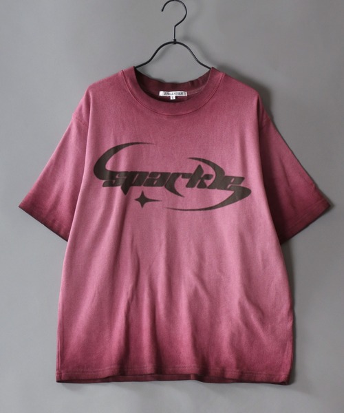 SITRY（シトリー）の「Spray coating Teleco T-Shirt/グランジ スプレー加工 ショート丈 テレコ 半袖Tシャツ レディース メンズ（Tシャツ/カットソー・メンズ・チャコール/ピンク/ホワイト・L/M）」の6枚目の写真