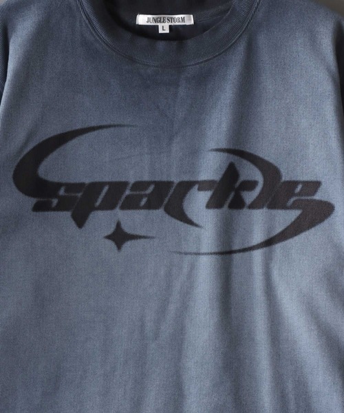 SITRY（シトリー）の「Spray coating Teleco T-Shirt/グランジ スプレー加工 ショート丈 テレコ 半袖Tシャツ レディース メンズ（Tシャツ/カットソー・メンズ・チャコール/ピンク/ホワイト・L/M）」の9枚目の写真
