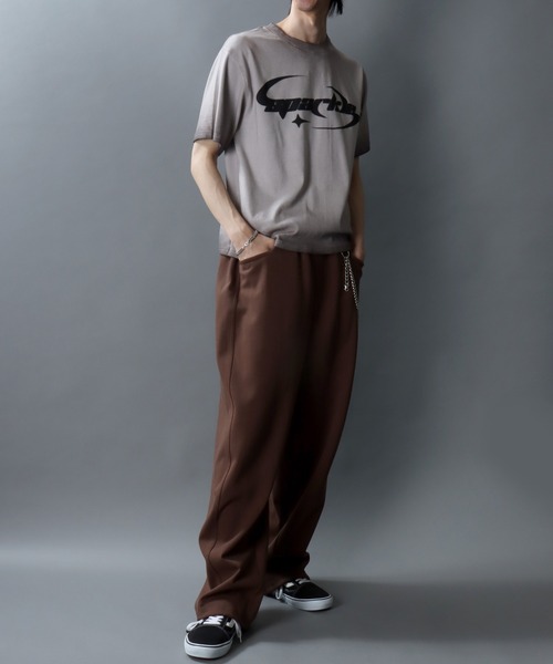 SITRY（シトリー）の「Spray coating Teleco T-Shirt/グランジ スプレー加工 ショート丈 テレコ 半袖Tシャツ レディース メンズ（Tシャツ/カットソー・メンズ・チャコール/ピンク/ホワイト・L/M）」の18枚目の写真
