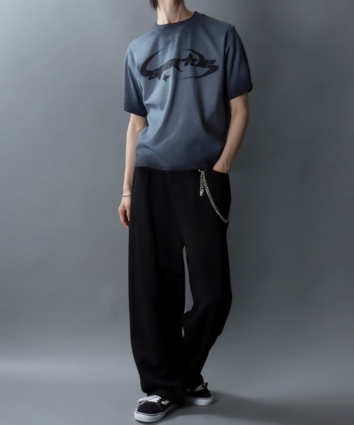 SITRY（シトリー）の「Spray coating Teleco T-Shirt/グランジ スプレー加工 ショート丈 テレコ 半袖Tシャツ レディース メンズ（Tシャツ/カットソー・メンズ・チャコール/ピンク/ホワイト・L/M）」の22枚目の写真
