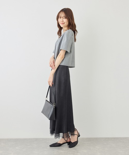 ROPE' PICNIC(ロペピクニック)の「リネンライクシリーズ ドライタッチスクエアネックブラウス/UVカット・接触冷感・防シワ(シャツ/ブラウス・レディース・ブラウン/グレー系その他/ネイビー・FREE)」の21枚目の写真