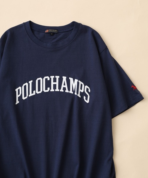 POLOCHAMPS(ポロチャンプス)の「POLOCHAMPS プリントTシャツ 半袖(Tシャツ/カットソー・メンズ・ホワイト系その他/ブラック/チャコール/ネイビー/杢グレー/オフホワイト・XL/L/M)」の6枚目の写真