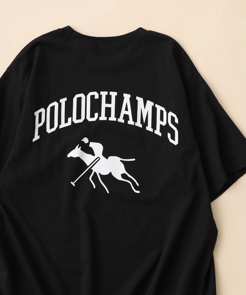 POLOCHAMPS(ポロチャンプス)の「POLOCHAMPS プリントTシャツ 半袖(Tシャツ/カットソー・メンズ・ホワイト系その他/ブラック/チャコール/ネイビー/杢グレー/オフホワイト・XL/L/M)」の3枚目の写真