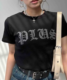 AS KNOW AS plus | 〇ラインストーンブランドロゴ ちびTシャツ(Tシャツ/カットソー)