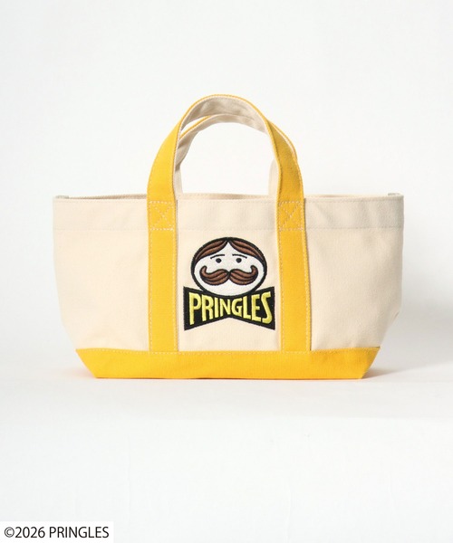 Salong hameu(サロン ハミュー)の「Pringles(プリングルズ) Mr.P ワンポイント刺繍 配色キャンバスランチトートバッグ(トートバッグ・レディース・ホワイト×レッド/ホワイト×イエロー/ホワイト×グリーン・FREE)」の8枚目の写真