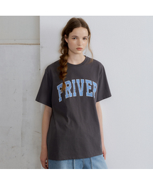 Overfit friver logo t-shirt [FRSP07TS15]_Charcoal