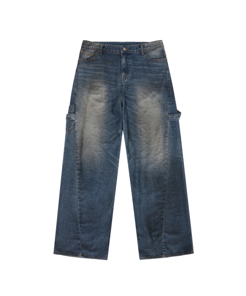 AAKAM(アーカム)の「Hammer Studded Denim Pants (Blue)(デニムパンツ・レディース・その他・2/1)」の2枚目の写真