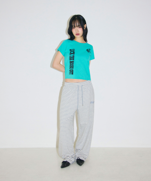 SLEEKGLOW（スリック グロウ）の「アンロックセミクロップTシャツ[ミント]（Tシャツ/カットソー・レディース・その他・FREE）」の3枚目の写真