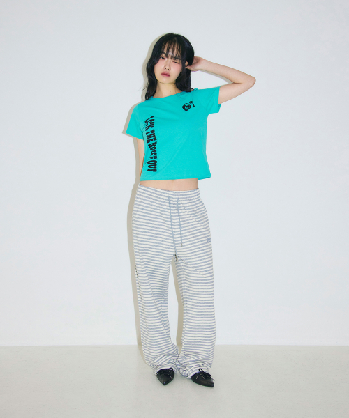 SLEEKGLOW（スリック グロウ）の「アンロックセミクロップTシャツ[ミント]（Tシャツ/カットソー・レディース・その他・FREE）」の4枚目の写真