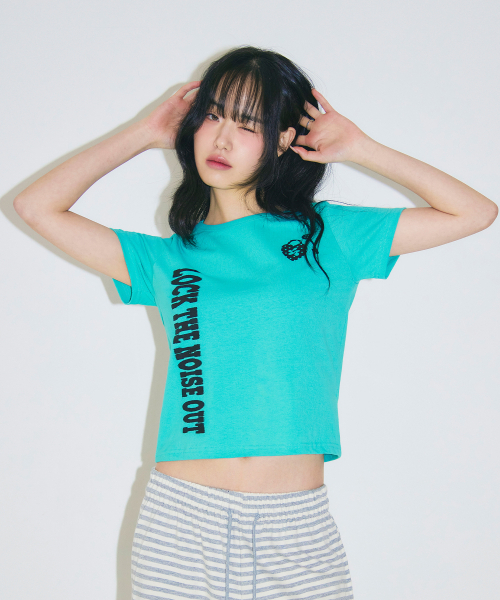 SLEEKGLOW（スリック グロウ）の「アンロックセミクロップTシャツ[ミント]（Tシャツ/カットソー・レディース・その他・FREE）」の6枚目の写真
