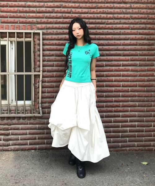 SLEEKGLOW（スリック グロウ）の「アンロックセミクロップTシャツ[ミント]（Tシャツ/カットソー・レディース・その他・FREE）」の8枚目の写真
