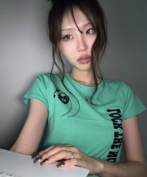 SLEEKGLOW（スリック グロウ）の「アンロックセミクロップTシャツ[ミント]（Tシャツ/カットソー・レディース・その他・FREE）」の14枚目の写真