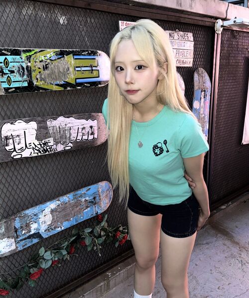 SLEEKGLOW（スリック グロウ）の「アンロックセミクロップTシャツ[ミント]（Tシャツ/カットソー・レディース・その他・FREE）」の18枚目の写真