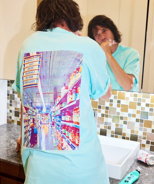 THE MILES(ザ マイルズ)の「ellipsis Market-Tee(Tシャツ/カットソー・メンズ・ミント・SMALL)」の1枚目の写真
