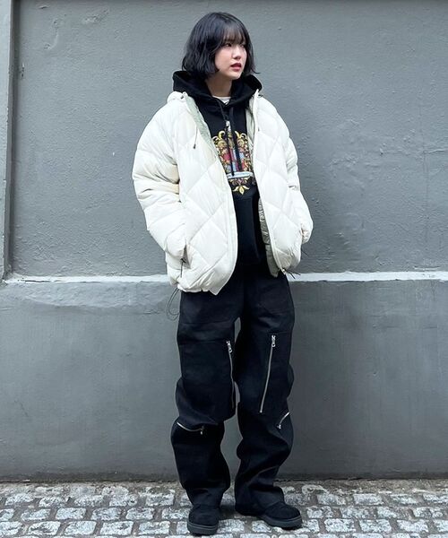 EXTRAORDINARY(エクストラオーディナリー)の「SEE THROUGH DOWN JUMPER IVORY(ダウンジャケット/コート・メンズ・その他・X-LARGE)」の4枚目の写真