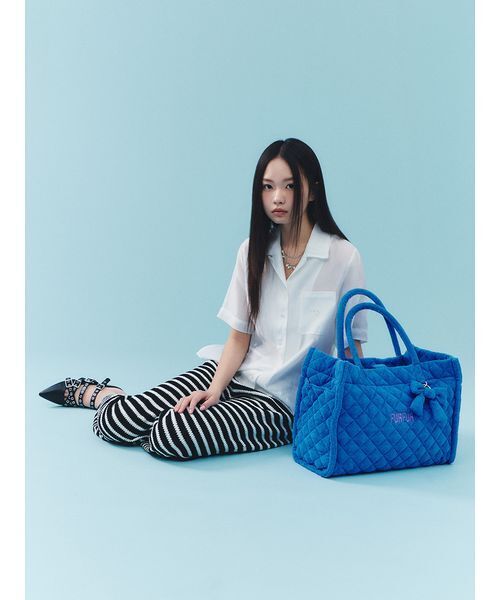 FURFUR(ファーファー)の「クロシェニットパンツ(デニムパンツ・レディース・ホワイト/サックスブルー/その他・F)」の8枚目の写真