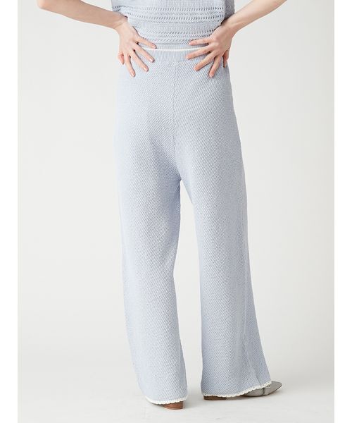 FURFUR(ファーファー)の「クロシェニットパンツ(デニムパンツ・レディース・ホワイト/サックスブルー/その他・F)」の9枚目の写真