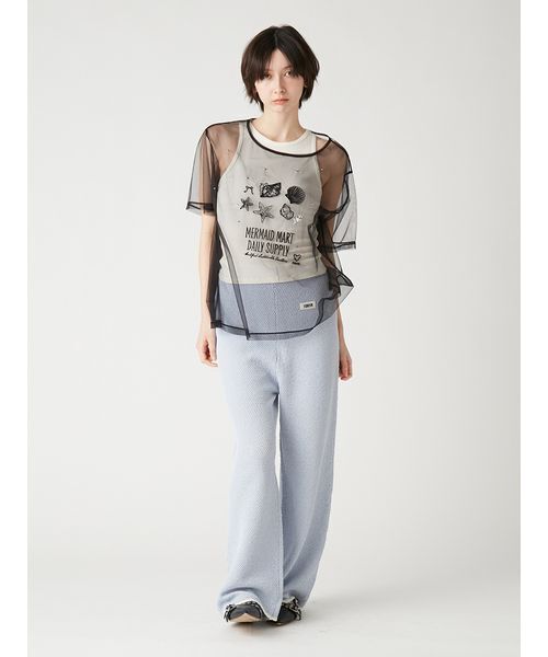 FURFUR(ファーファー)の「クロシェニットパンツ(デニムパンツ・レディース・ホワイト/サックスブルー/その他・F)」の12枚目の写真