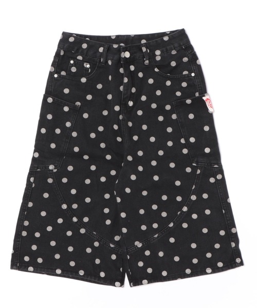 ViViDAY(ビビデー)の「ドット柄デニムワイドハーフパンツ(デニムパンツ・レディース・ブラック・S/M/L)」の19枚目の写真