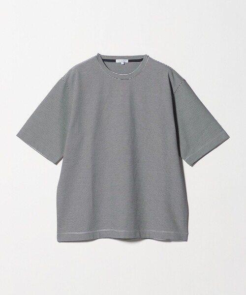 A DAY IN THE LIFE UNITED ARROWS(アデイインザライフユナイテッドアローズ)の「シルケット リップル リラックス カットソー<A DAY IN THE LIFE>(Tシャツ/カットソー・メンズ・その他1/ホワイト/ダークグレー・L/XL/M)」の3枚目の写真