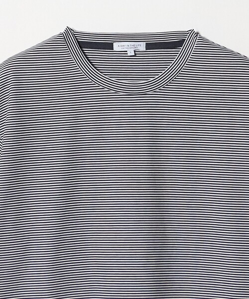 A DAY IN THE LIFE UNITED ARROWS(アデイインザライフユナイテッドアローズ)の「シルケット リップル リラックス カットソー<A DAY IN THE LIFE>(Tシャツ/カットソー・メンズ・その他1/ホワイト/ダークグレー・L/XL/M)」の5枚目の写真
